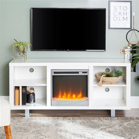 Middlebrook Designs 58-inch Modern Fireplace TV Stand Console with Open ...