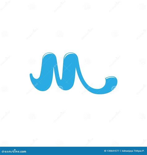 Letter M Blue Wave Logo Vector Stock Vector - Illustration of fresh ...