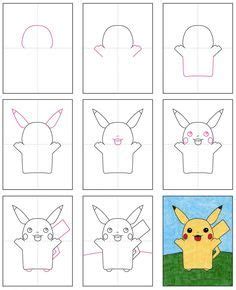 Easy how to draw pikachu tutorial and pikachu coloring page – Artofit