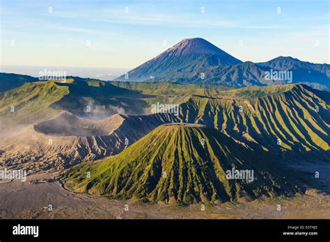 Mount Bromo volcanic crater at sunrise, Bromo Tengger Semeru National ...