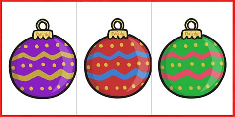 Extra Large Display Christmas Bauble Cut-outs (Patterned)