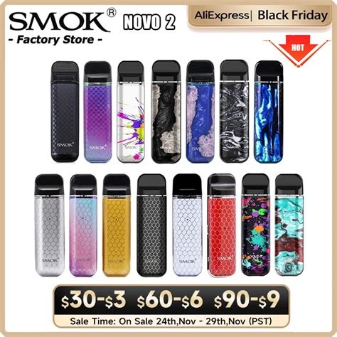 Original-SMOK-Novo-2-Kit-25W-Vape-800mAh-Battery-Electronic-Cigarette-Vape-Pen-with-2ml ...