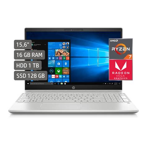 Laptop HP 15 Pavilion Ryzen 7 16GB RAM 1TB + 128GB SSD - Teclado Retroiluminado - Pantalla Full ...