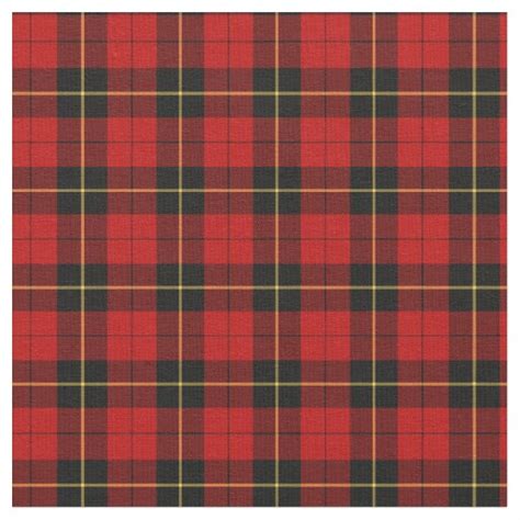 Clan Wallace Tartan Fabric | Zazzle