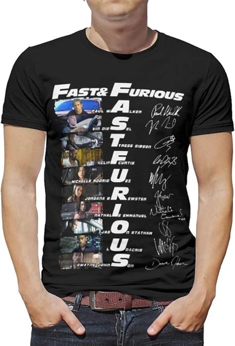 Fast and Furious Men's Short-Sleeved Crew Neck T-Shirt, Lightweight Casual T-Shirt - White - XXX ...