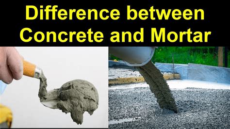 Difference between concrete and mortar - YouTube