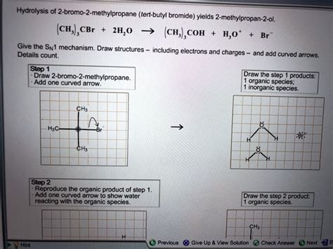 SOLVED: Hydrolysis of 2-bromo-2-methylpropane (tert-butyl bromide ...