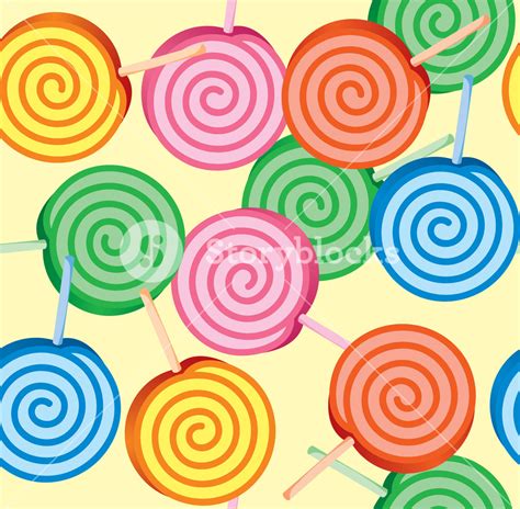 Lollipop Vector Seamless Background Royalty-Free Stock Image - Storyblocks