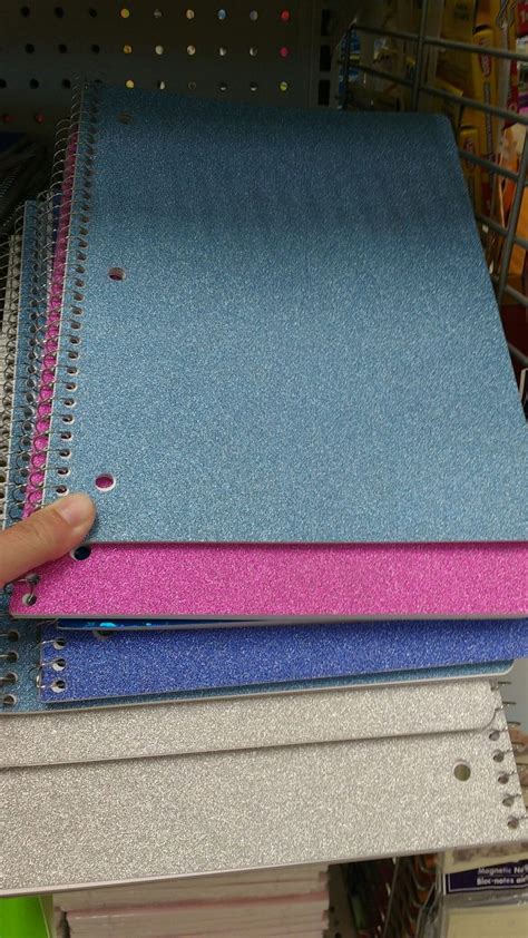 Dollar tree. Glitter spiral notebooks. Assorted colors. Blue, pink, royal, Silver. | Stationery ...