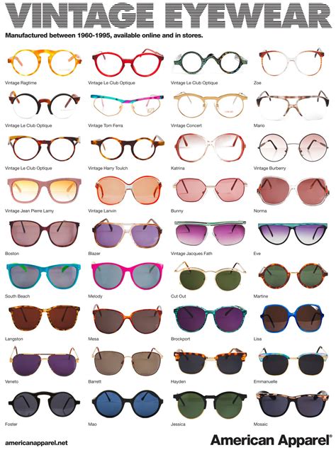 Vintage Eyewear_American Apparel #eyewear #glasses #vintage Types Of ...