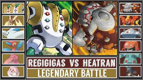 REGIGIGAS vs HEATRAN | Sinnoh Legendary Pokémon Battle - YouTube