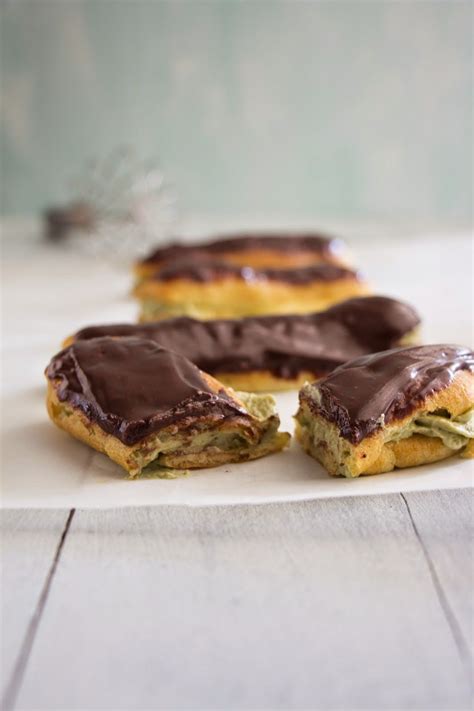 Black Baker: Matcha Eclair. | Pastry recipes, Eclairs, Desserts