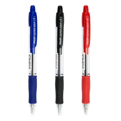 Pilot BPGP 10R SUPER GRIP Ballpoint Pens Ball Point Pen transparent plastic 0.7mm Office School ...