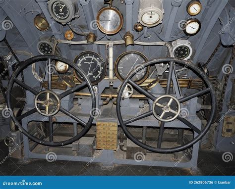 Inside Ii World War Submarine Control Room Stock Photo - Image of controls, risk: 262806736