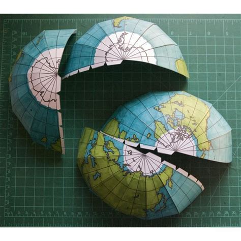 Globe Sections Assembled | Paper globe diy, Paper globe, Globe diy