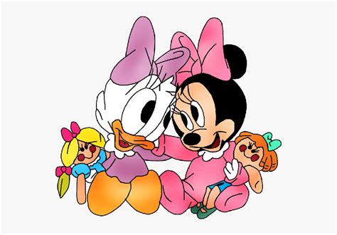 Baby Disney Characters Clipart - Baby Minnie Mouse And Daisy Duck, HD Png Download , Transparent ...