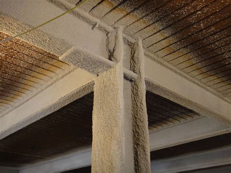 Sprayed-on Fireproofing Column & Beams | Example of newly ap… | Flickr