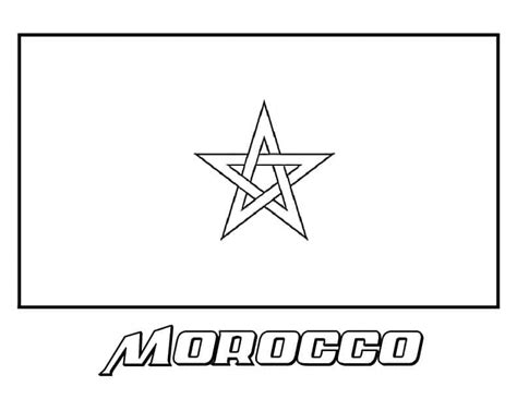 Flag of Morocco coloring page - Download, Print or Color Online for Free