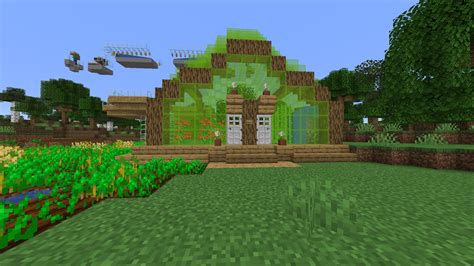 My design for greenhouse with bees :) : r/Minecraft