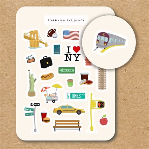 NEW YORK Stickers / Travel Stickers for Planners / Journal Stickers - Etsy