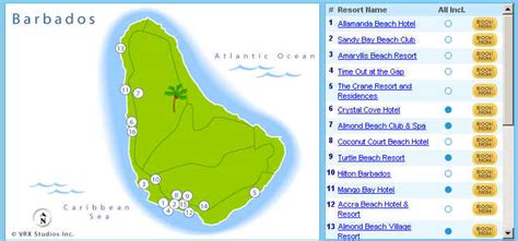 Barbados Best Beach Map