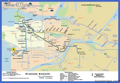 Vancouver Subway Map - ToursMaps.com