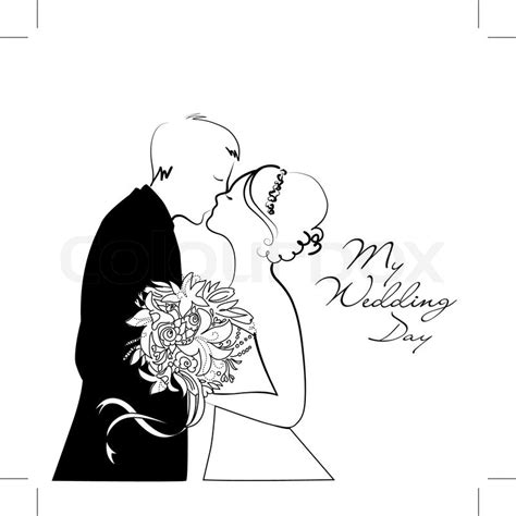 Black and White Wedding Hintergrund | Stock-Vektor | Colourbox