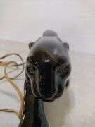 Vintage Mid-Century Black Ceramic Panther Lamp - W. Yoder Auction