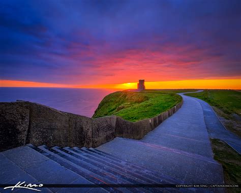 O’Brien’s Tower Cliffs of Moher Ireland Sunset | HDR Photography by Captain Kimo