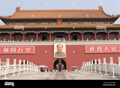 Gate of Heavenly Peace with Mao Zedong s Portrait Tiananmen Square ...