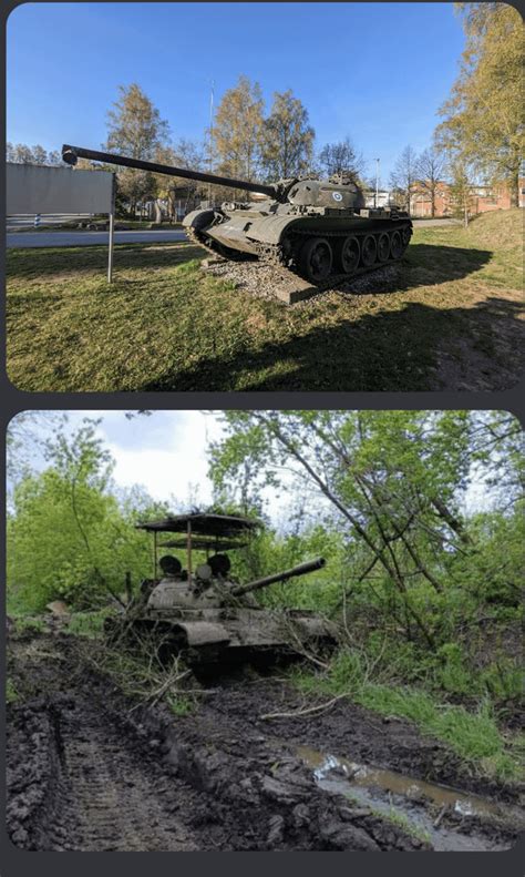 Strongest Finnish T55 monument vs Weakest Russian T54 in active service : r/NonCredibleDefense