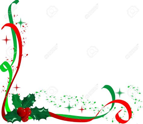 Christmas Holly Corner Border Clip Art | Holly Corner Clipart (54 ) Christmas Border, Christmas ...