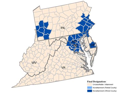 Region 3 Final Designations, April 2012 | Area Designations for 2008 ...