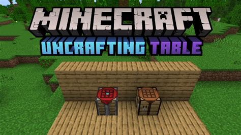 Uncrafting Table Addon for Minecraft