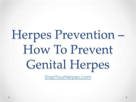 How To Prevent Genital Herpes