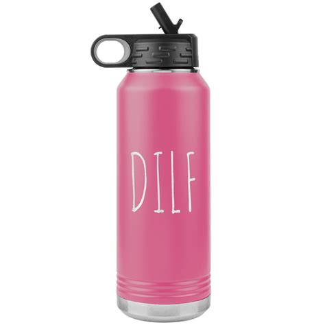 DILF Water Bottle For New Dad Funny Father's Day Gift Baby Shower Futu ...