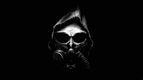 Free download Download Skull With Respirator Dark 4k Wallpaper ...