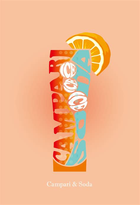 Cocktail Illustration, Graphic Design Illustration, Cocktail Drinks, Cocktails, Campari And Soda ...