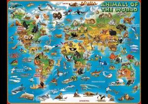 ANIMALS OF THE WORLD - Dino's Maps