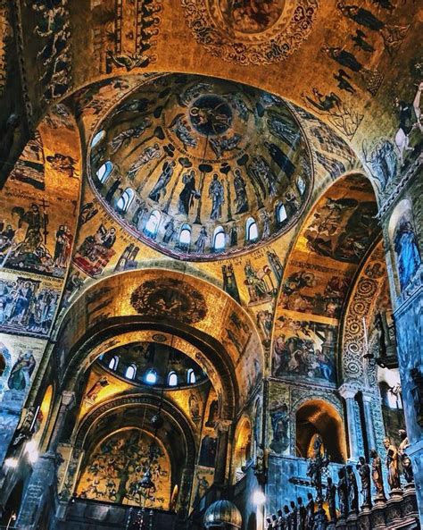 We can't get over the inside of St Marks' Cathedral in Venice, Italy. The architecture & gold ...