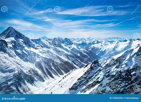 Aerial view of Swiss Alps stock photo. Image of moench - 79203250