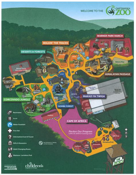 Chattanooga Zoo Map and Brochure (2018 - 2023) | ThemeParkBrochures.net