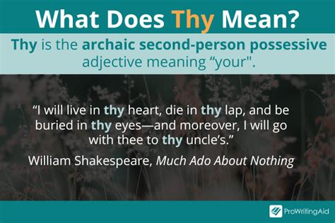 Thy: Definition and Meaning