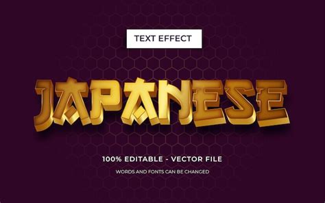 Premium Vector | Japanese text style editable text effect