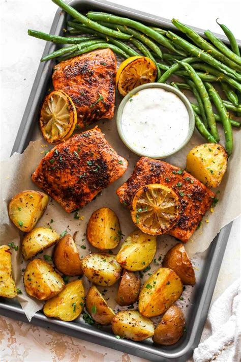 Sheet Pan Salmon Dinner - Dishing Out Health