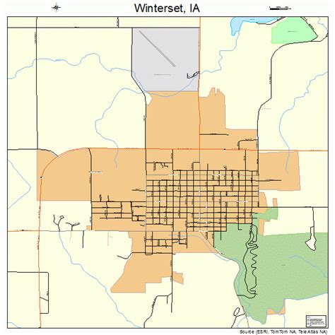 Winterset Iowa Street Map 1986520