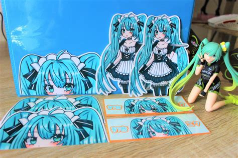 Miku Maid Sticker | Peeker | Half Body | Slap | in 2022 | Vinyl sticker paper, Miku, Kawaii anime