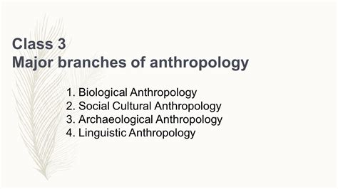 Class 3 : Major branches of Anthropology| Biological Anthropology ...