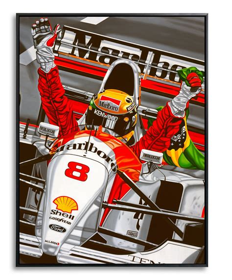 Ayrton Senna, Last Victory by Colin Carter, Limited Edition Canvas Print | Disegni di automobili ...