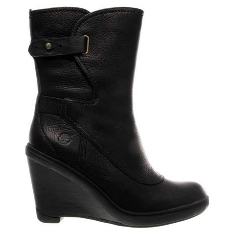 Timberland Stratham Heights Mid Wedge Boots in Black - Lyst